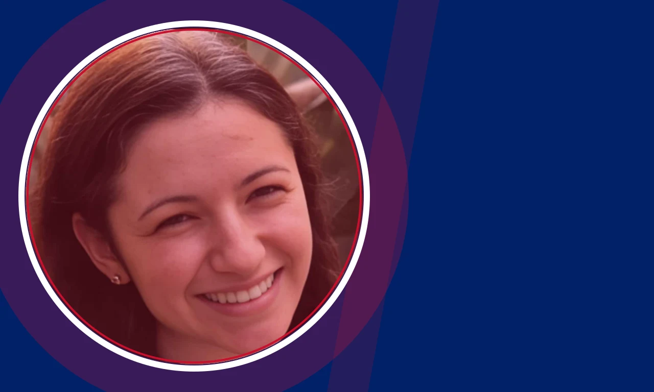 Alissa Mahler portrait on navy background