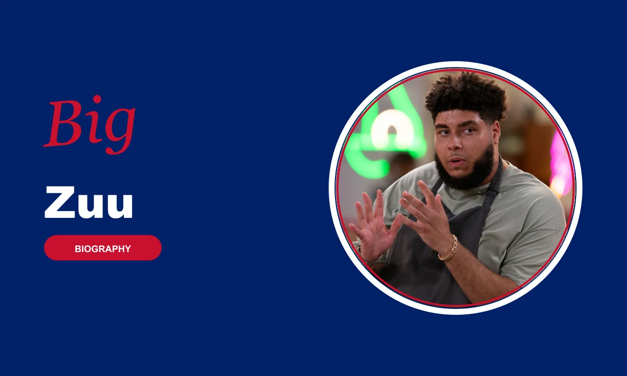 Big Zuu biography banner on navy background