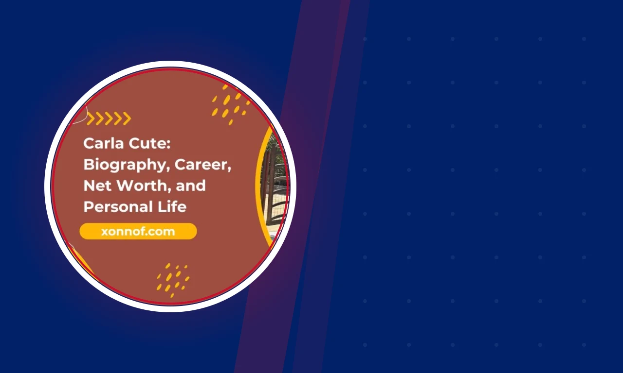 Carla Cute circular portrait on navy background, inline article image