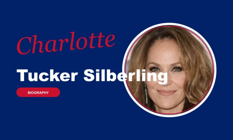 Charlotte Tucker Silberling biography banner on navy background