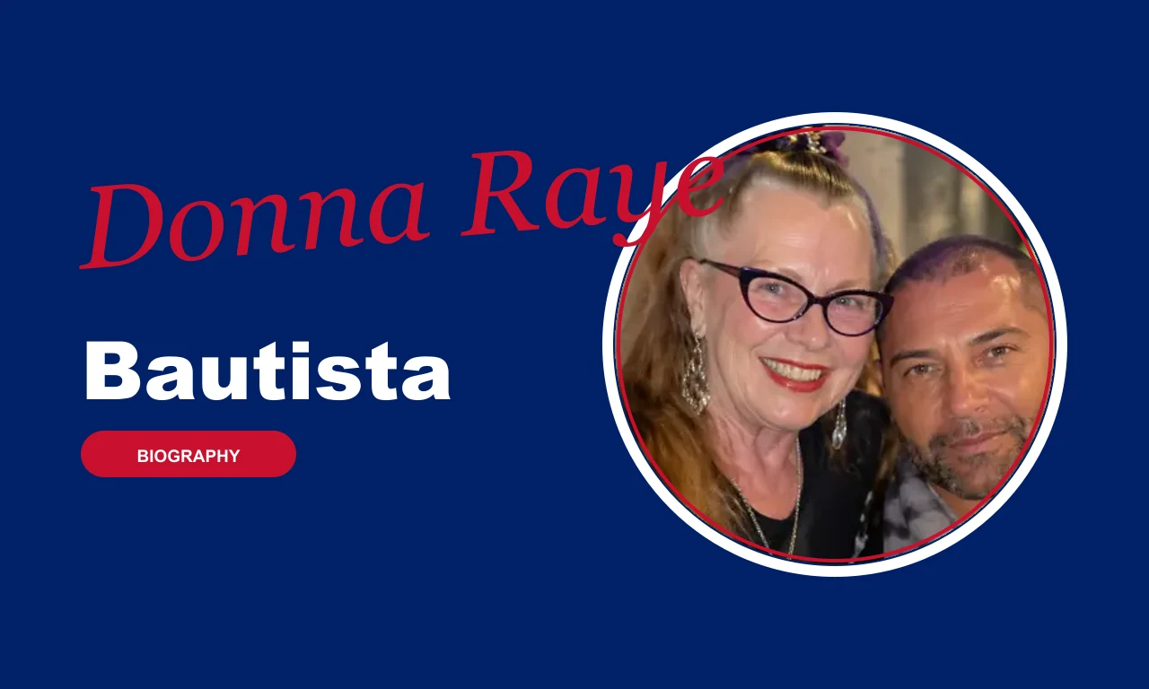 Donna Raye Bautista biography banner on navy background