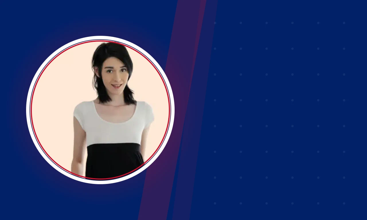 Ivy Aura circular portrait on navy background, inline article image