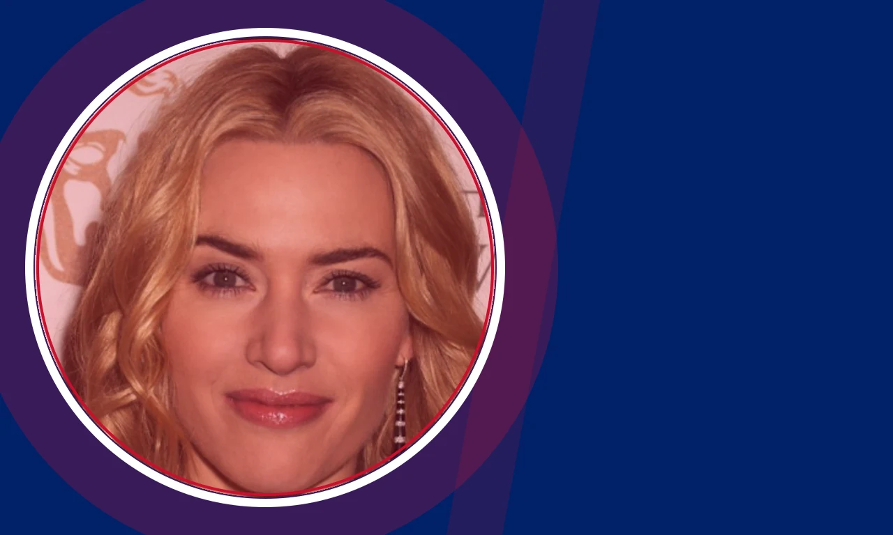 Joss Winslet portrait on navy background