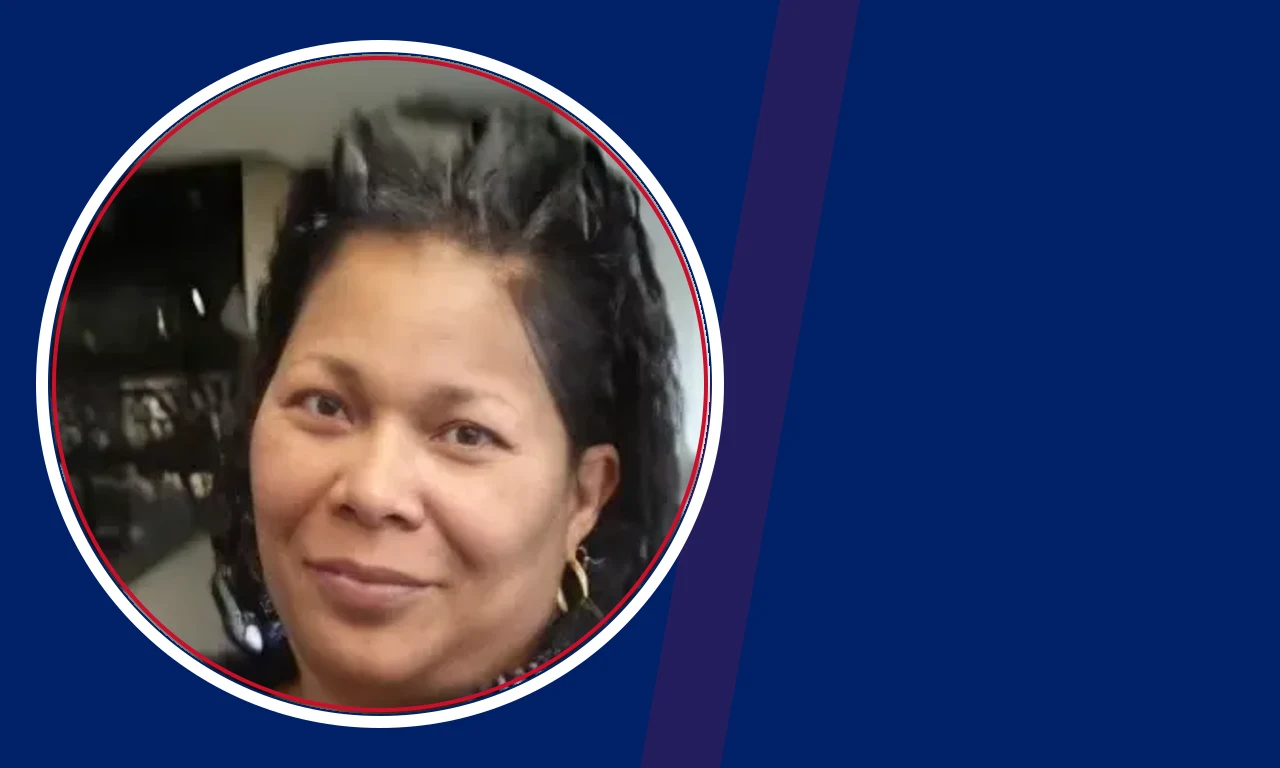 Melva Porter portrait on navy background
