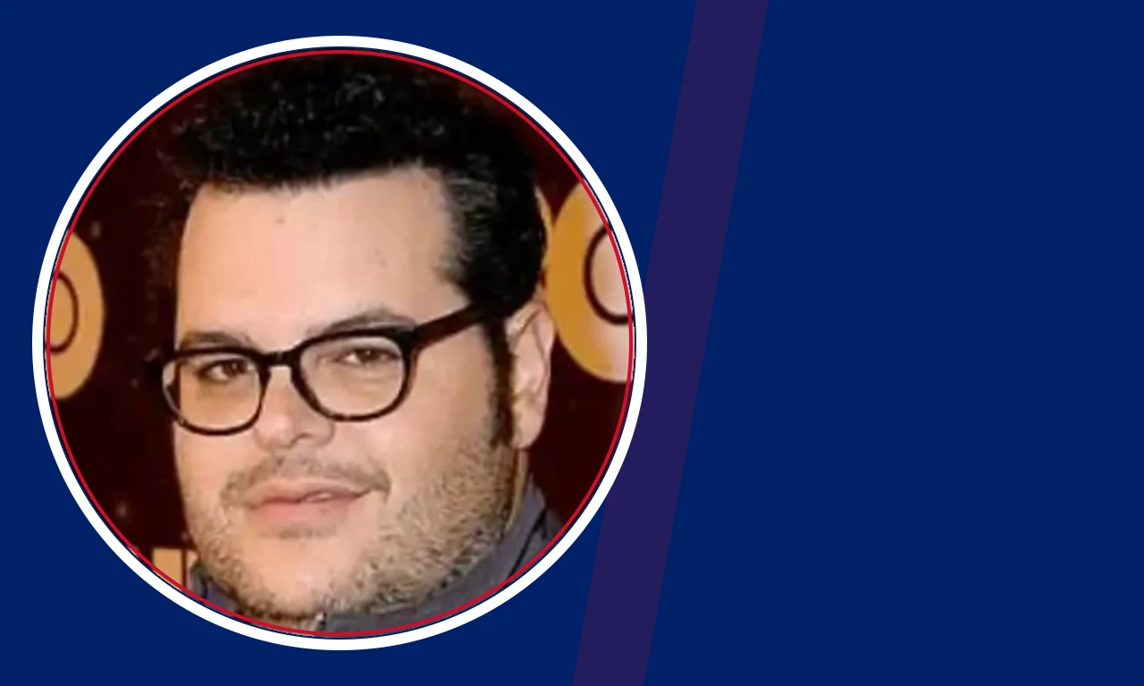 Mitchell Moranis portrait on navy background