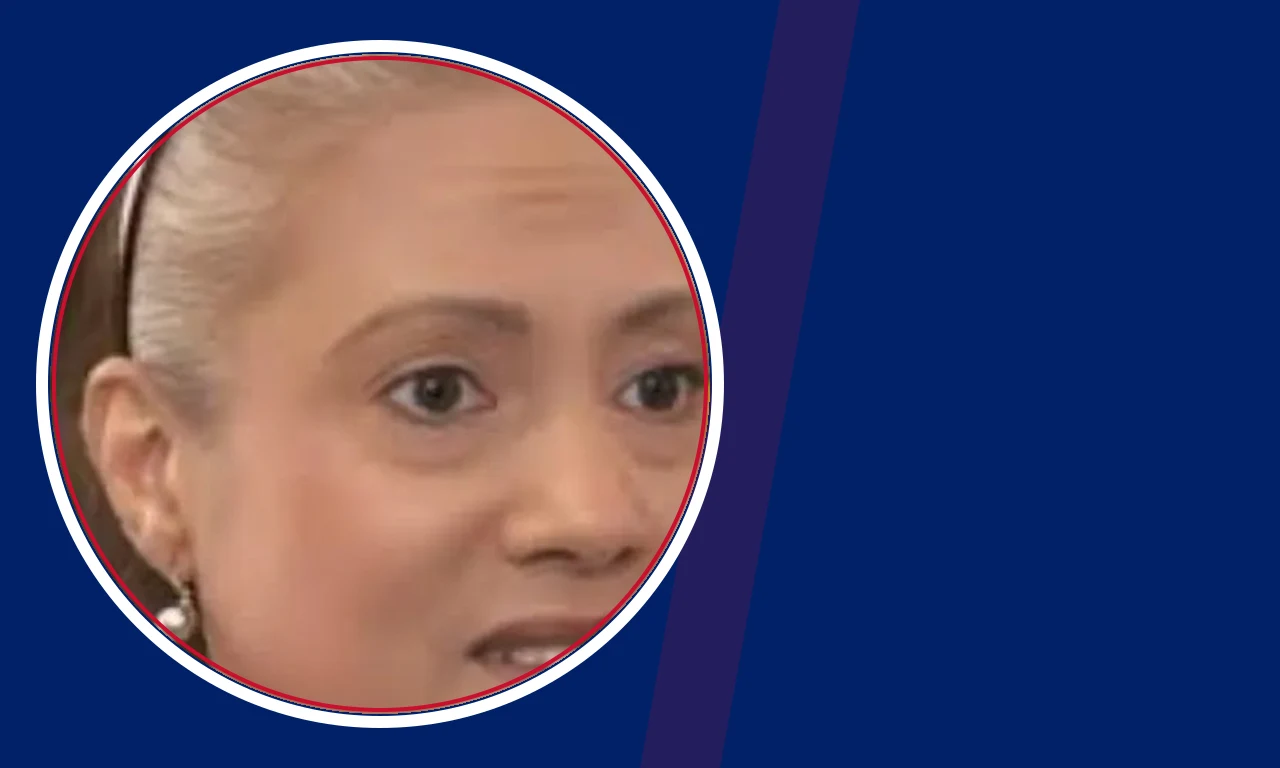 Andrea Skeete portrait on navy background