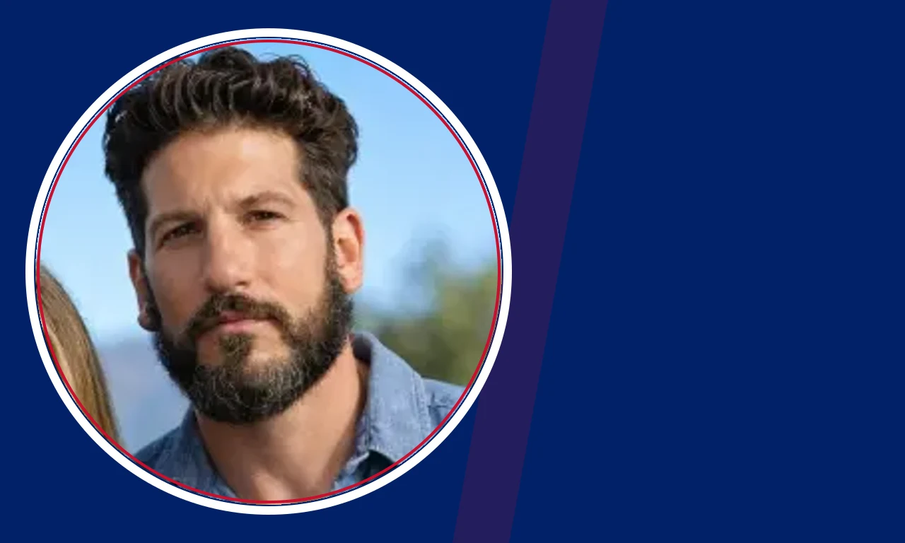 Billy Bernthal portrait on navy background