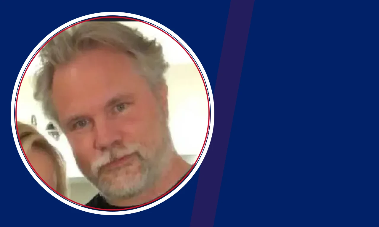 Chris Potoski portrait on navy background
