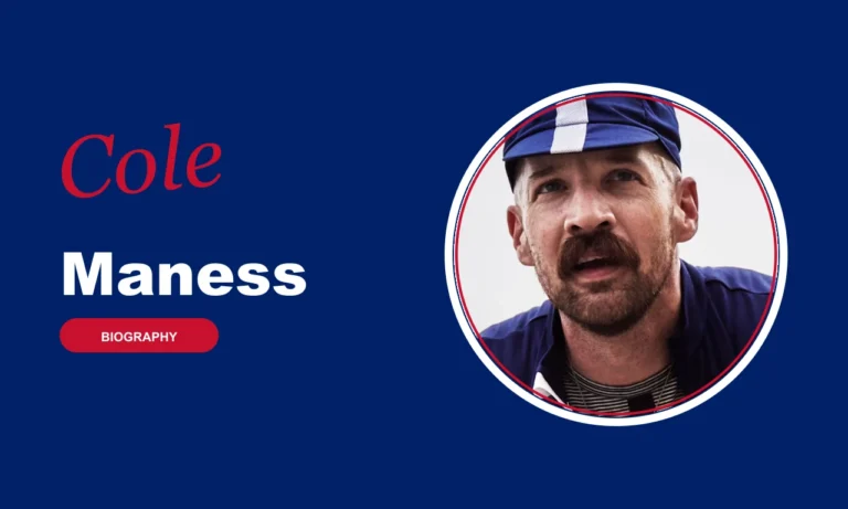 Cole Maness biography banner on navy background