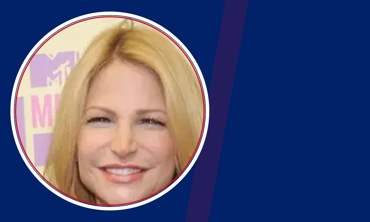 Dana York portrait on navy background