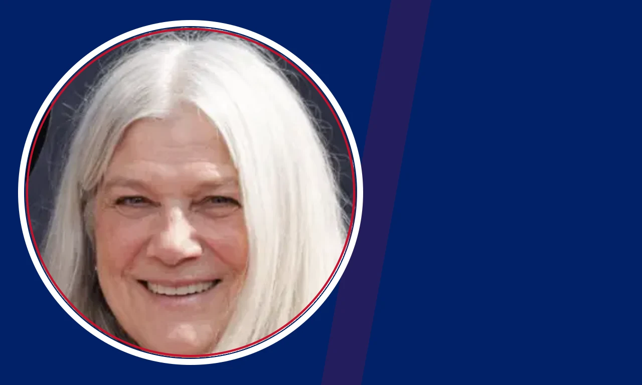 Dorrie Hall portrait on navy background