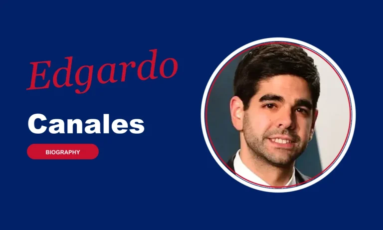 Edgardo Canales biography banner on navy background