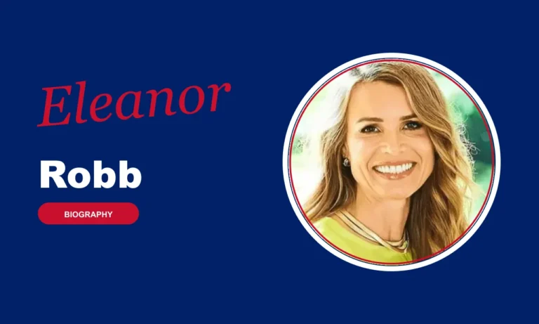 Eleanor Robb biography banner on navy background