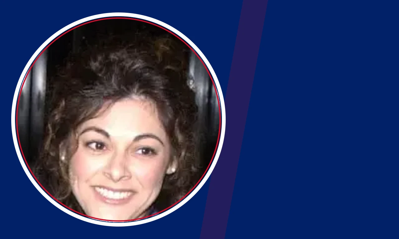 Elena Gilyard portrait on navy background