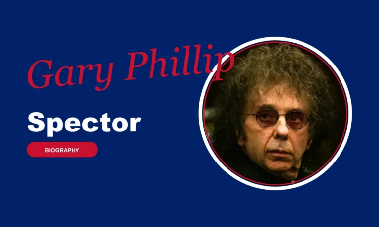 Gary Phillip Spector biography banner on navy background