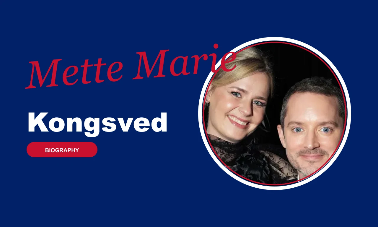 Mette Marie Kongsved biography banner on navy background