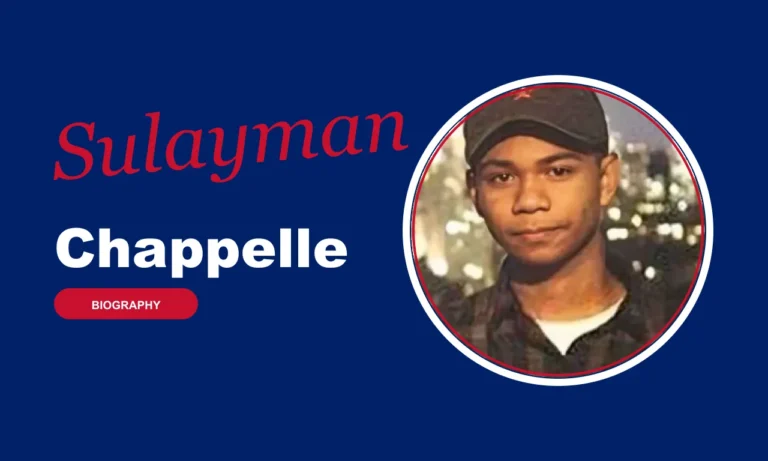 Sulayman Chappelle biography banner on navy background