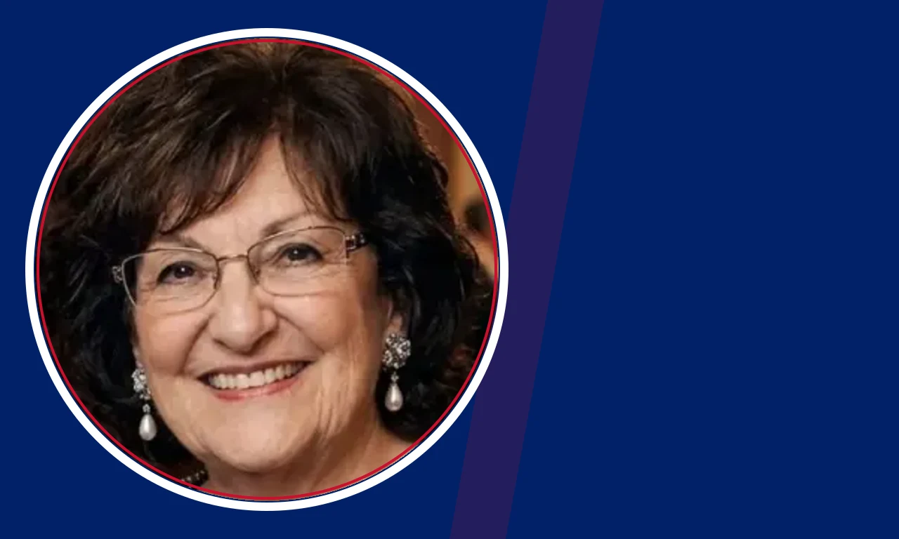 Theresa Scialla portrait on navy background