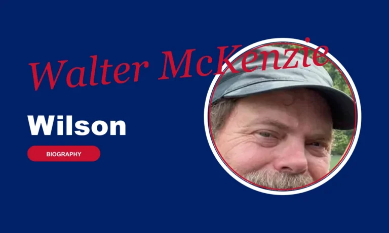 Walter McKenzie Wilson biography banner on navy background