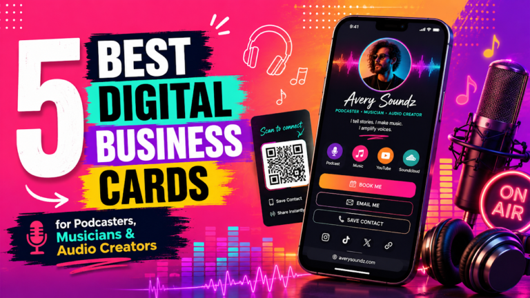 5 Best Digital Business Cards for Podcasters, Musicians, and Audio Creators