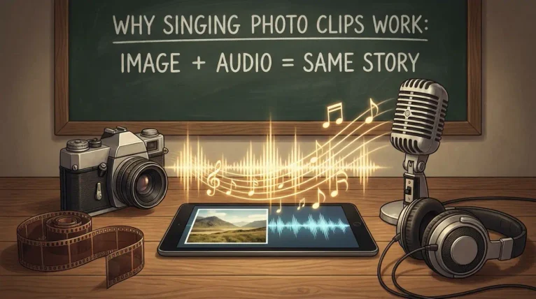 Why Singing Photo Clips Work When the Image and Audio Tell the Same Story